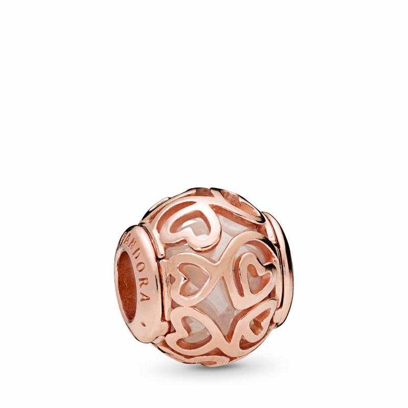 Pandora Rose™ Hearts Filigree Charm - Pandora Rose/Cubic Zirconia - Canada | RZ3121GC